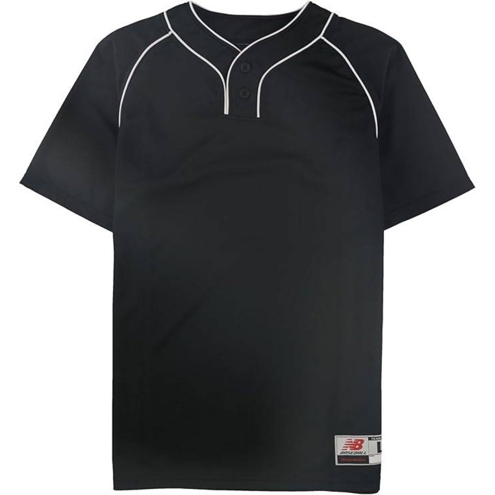 New Balance 3XL Baseball Jersey Two Button Black‎ Mesh NWT Small Flaw Team Issue